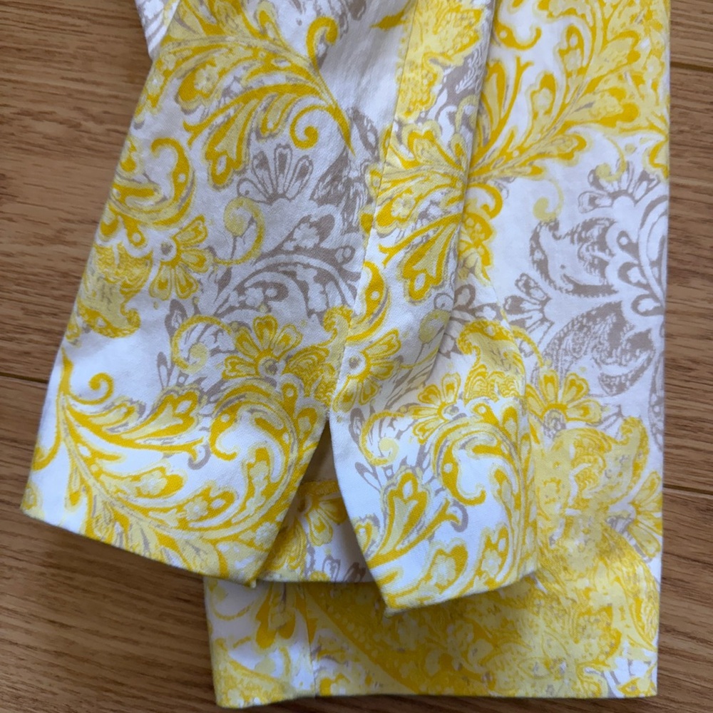 Chico's so slimming Brigitte 360 Coastal Paisley Pineapple ankle sz 2 12 - Picture 8 of 9